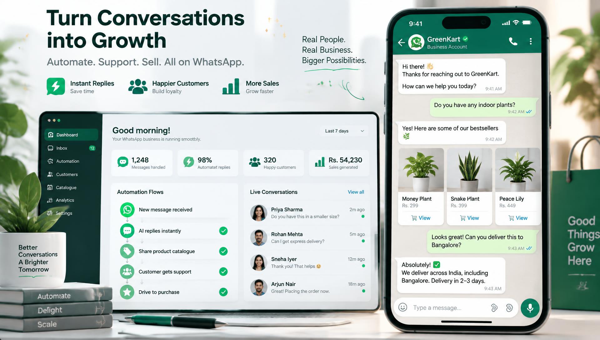 WhatsApp automation dashboard